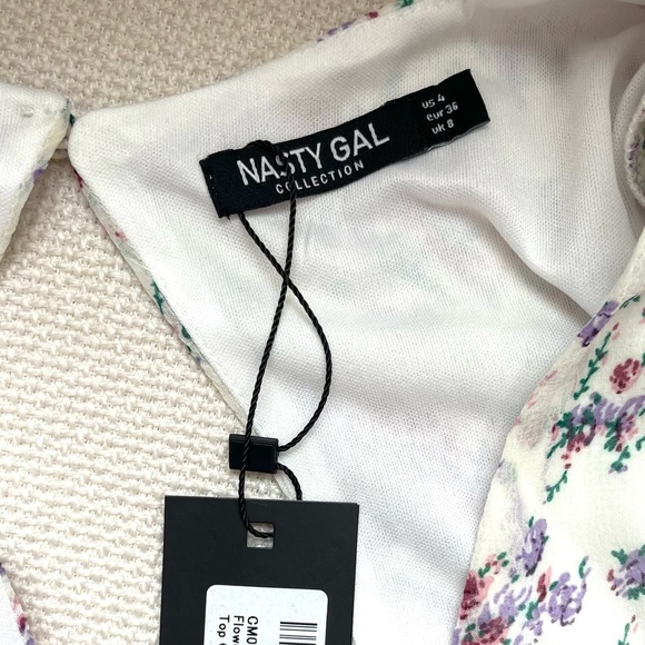 Nasty Gal floral crop top size 4 NWT - Picture 6 of 8